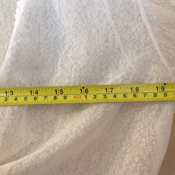 Sheer, white, long sleeve cover up - Picture 6 of 8